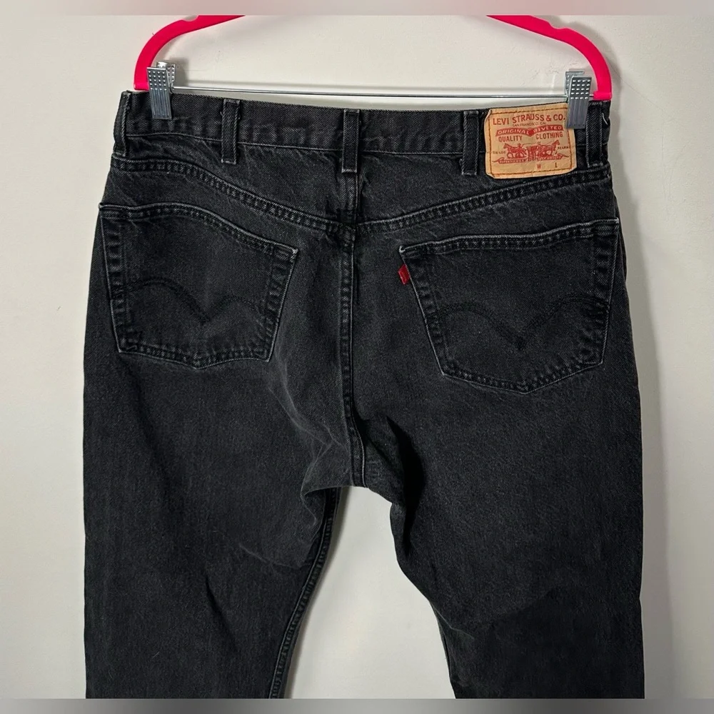 LEVI'S 505 men's black regular fit straight leg jeans, 38x32. - Picture 7 of 7